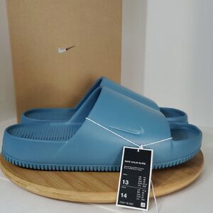 Nike Calm Slide Sandals Smoky Blue Men's Size 13 Women's 14 NWT